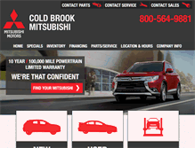 Tablet Screenshot of coldbrookmitsubishi.com